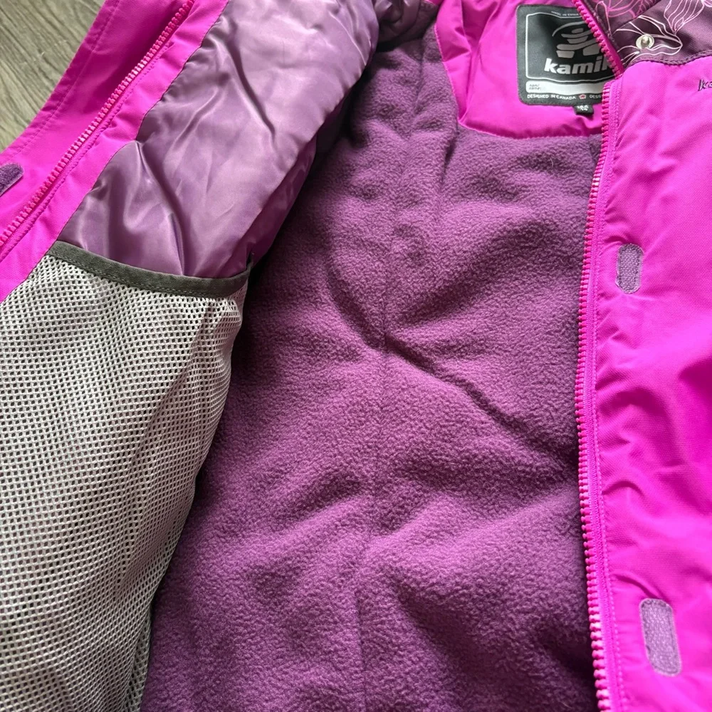 NEW Kamik Cami Leilani print jacket plum/fuschia NWOT